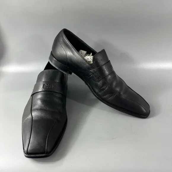 Boss Hugo Boss Black Leather Loafers, Size 8.5 US Boss Hugo Boss Men main image 2